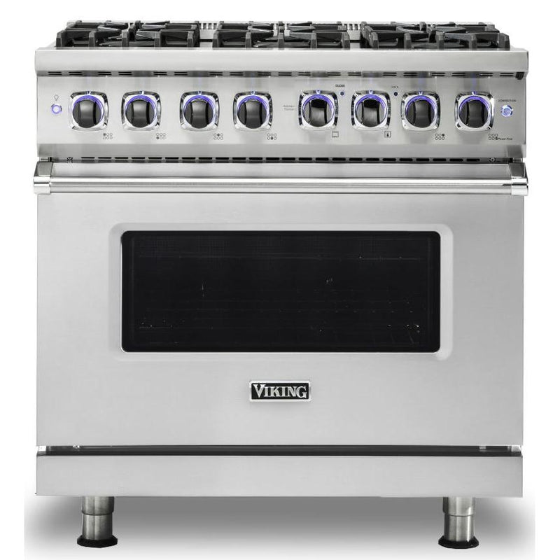 Viking 36-inch Freestanding Gas Range with Elevation™ Burners VGR7362-6BSSLP IMAGE 1