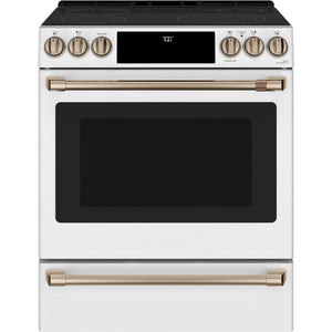 Café 30-inch Slide-in Electric Range with Warming Drawer CCES700P4MW2 IMAGE 1