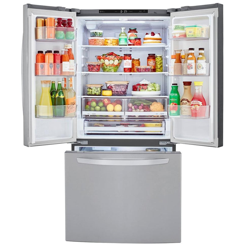 LG 33-inch, 25 cu.ft. Freestanding French Door Refrigerator with Interior Ice Maker LRFCS2503S IMAGE 2
