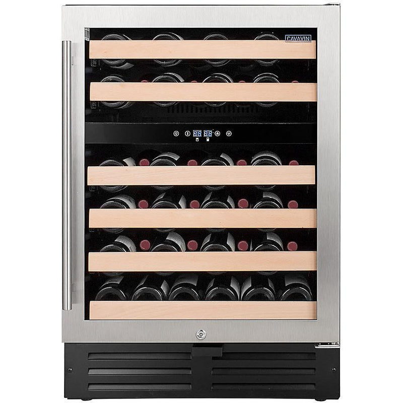 Cavavin 46-Bottle Classika Collection Wine Cellar with 2 Temperature Zones C-050WDZ-V4 IMAGE 1