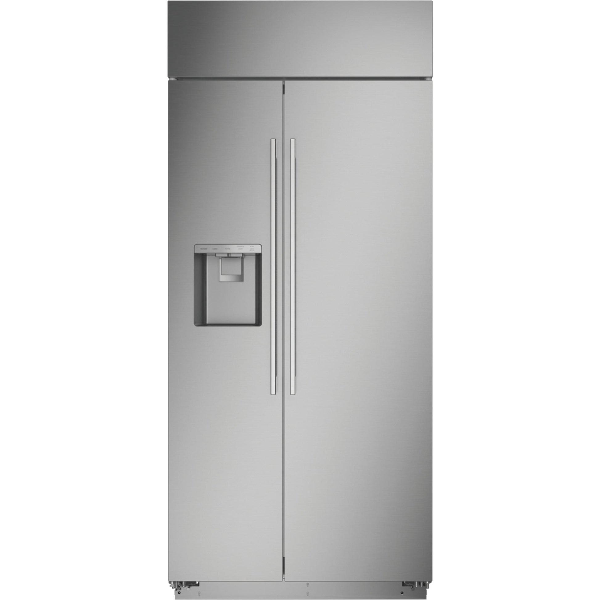 Monogram 36-inch, 20.4 cu.ft. Built-in Side-by-Side Refrigerator with External Water and Ice Dispenser ZISS360DNSS IMAGE 1