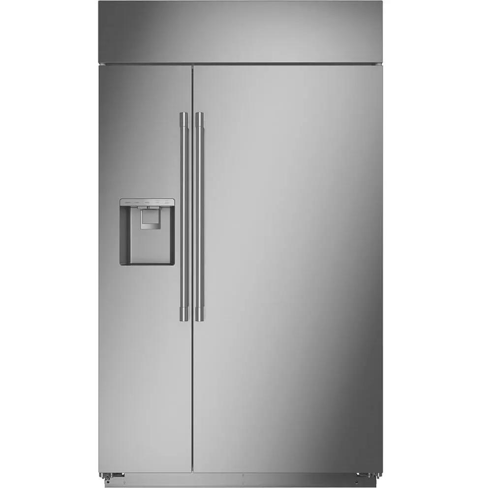 Monogram 48-inch, 28.8 cu.ft. Built-in Side-by-Side Refrigerator with External Water and Ice Dispenser ZISS480DNSS IMAGE 1