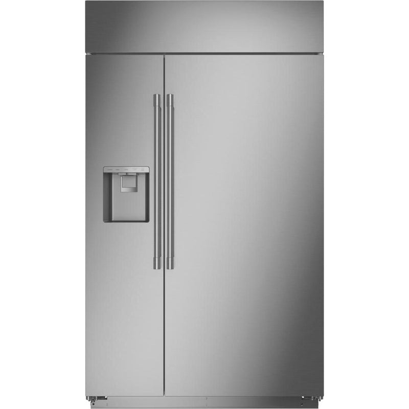 Monogram 48-inch, 28.8 cu.ft. Built-in Side-by-Side Refrigerator with External Water and Ice Dispenser ZISS480DNSS IMAGE 2