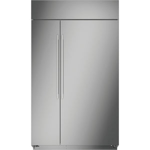 Monogram 48-inch, 29.6 cu.ft. Built-in Side-by-Side Refrigerator with Wi-Fi Connect ZISS480NNSS IMAGE 1