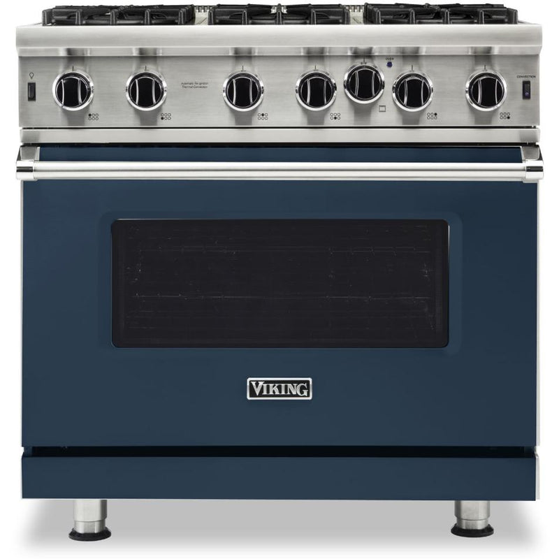 Viking 36-inch, 5.1 cu.ft. Freestanding Gas Range with Convection Technology VGIC5362-6BSBLP IMAGE 1