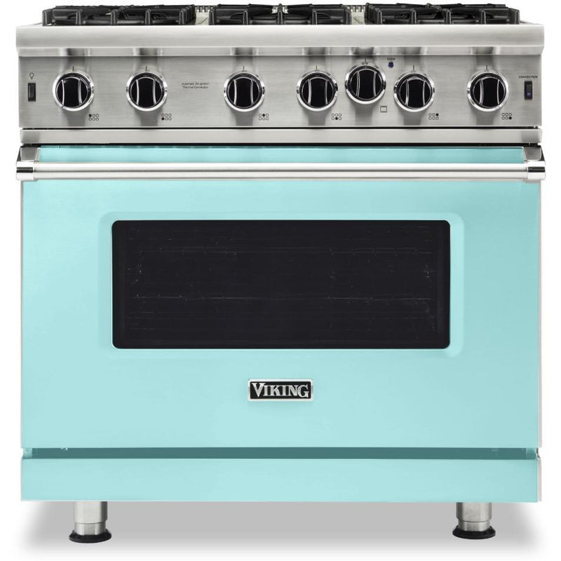 Viking 36-inch, 5.1 cu.ft. Freestanding Gas Range with Convection Technology VGIC5362-6BBWLP IMAGE 1