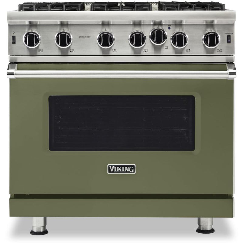 Viking 36-inch, 5.1 cu.ft. Freestanding Gas Range with Convection Technology VGIC5362-6BCYLP IMAGE 1