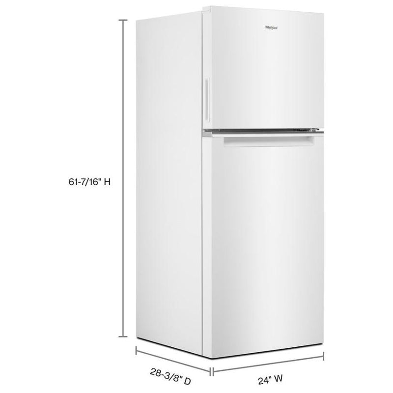 Whirlpool 24-inch, 11.6 cu.ft. Counter-Depth Top Freezer Refrigerator with Automatic Defrost WRT112CZJW IMAGE 7