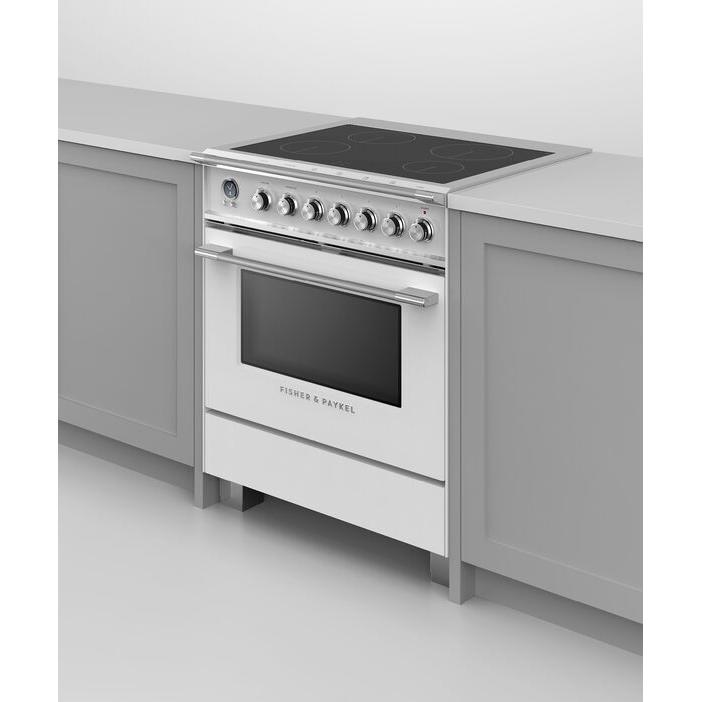 Fisher & Paykel 30-inch Freestanding Electric Range with Induction Technology OR30SCI6W1 IMAGE 4