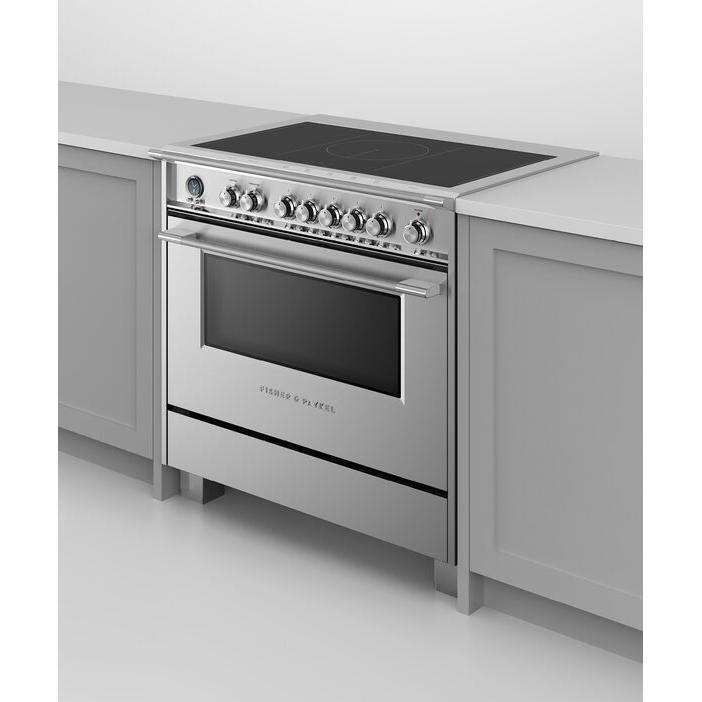 Fisher & Paykel 36-inch Freestanding Electric Range with Induction Technology OR36SCI6X1 IMAGE 4