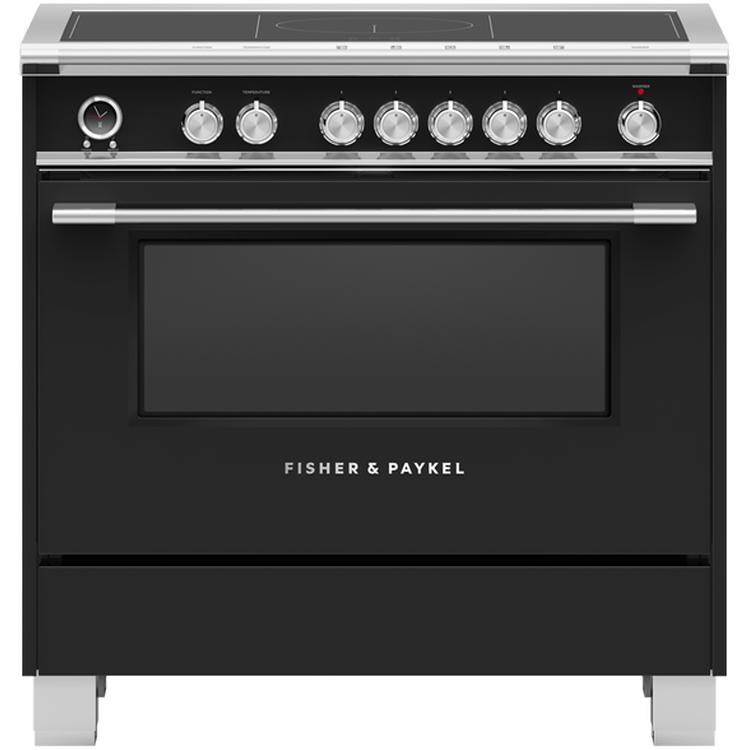 Fisher & Paykel 36-inch Freestanding Electric Range with Induction Technology OR36SCI6B1 IMAGE 1