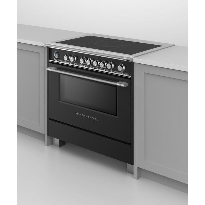 Fisher & Paykel 36-inch Freestanding Electric Range with Induction Technology OR36SCI6B1 IMAGE 4