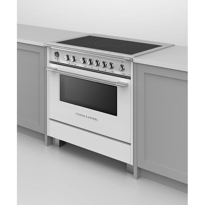 Fisher & Paykel 36-inch Freestanding Electric Range with Induction Technology OR36SCI6W1 IMAGE 4