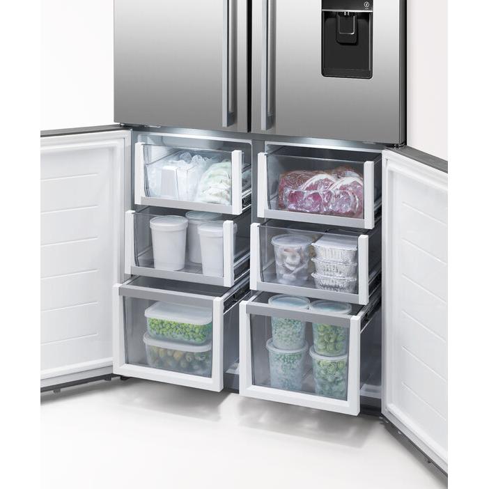 Fisher & Paykel 36-inch, 19 cu.ft. Freestanding French 4-Door Refrigerator with ActiveSmart™ Technology RF203QDUVX1 IMAGE 2