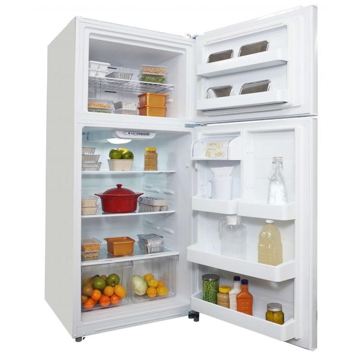 Danby 30-inch, 18 cu.ft. Freestanding Top Freezer Refrigerator with LED Lighting DFF180E1WDB IMAGE 6
