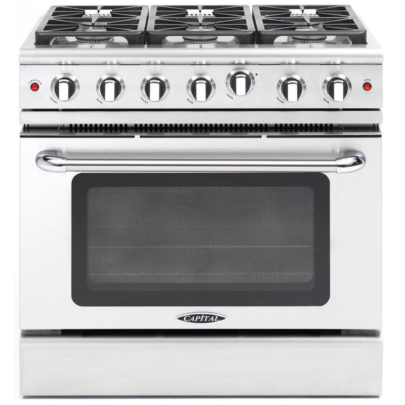 Capital 36-inch Freestanding Gas Range with Convection Technology MCR366-N IMAGE 1