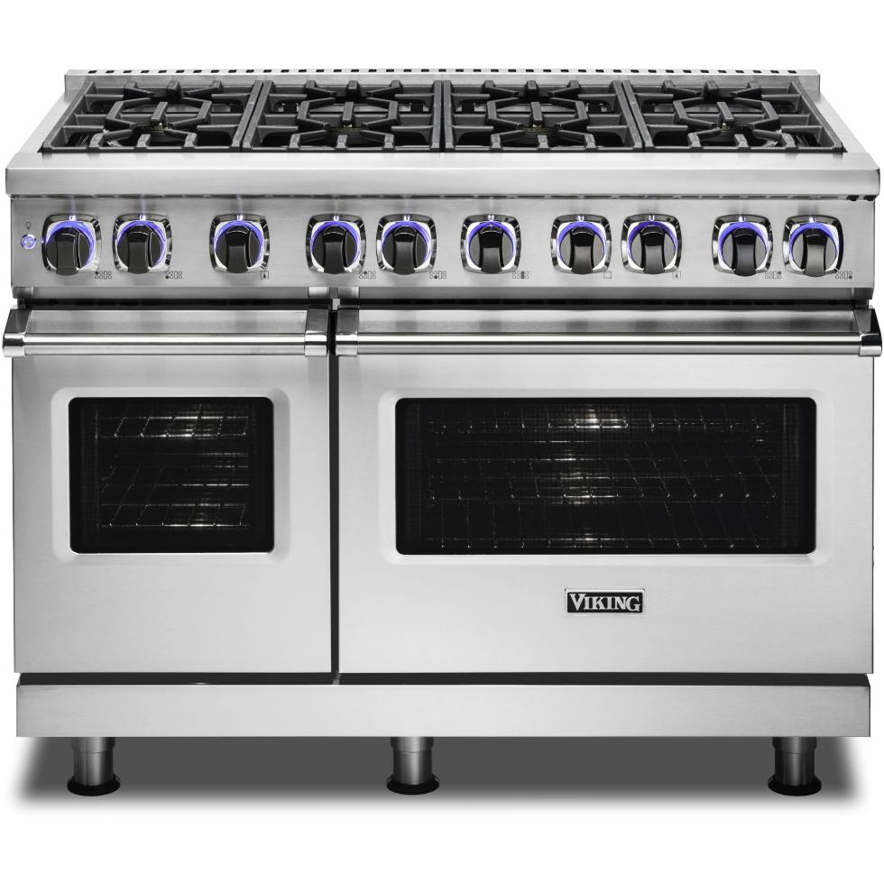 Viking 48-inch Freestanding Dual-Fuel Range with Elevation™ Burners CVDR7482-8BSSLP IMAGE 1