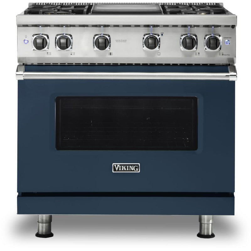 Viking 36-inch Freestanding Gas Range with GourmetGlo™ VGR536-4GSBLP IMAGE 1