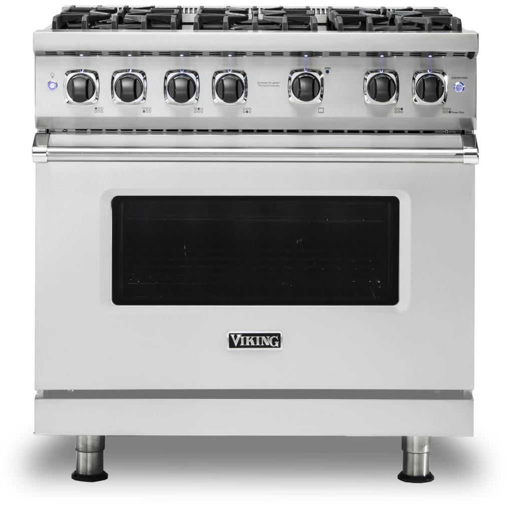 Viking 36-inch Freestanding Gas Range with GourmetGlo™ VGR536-6BSS IMAGE 1