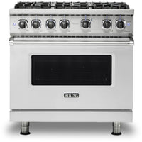Viking 36-inch Freestanding Gas Range with GourmetGlo™ VGR536-6BSS IMAGE 1