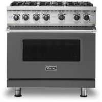 Viking 36-inch Freestanding Gas Range with GourmetGlo™ VGR536-6BDG IMAGE 1