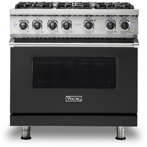 Viking 36-inch Freestanding Gas Range with GourmetGlo™ VGR536-6BCSLP IMAGE 1