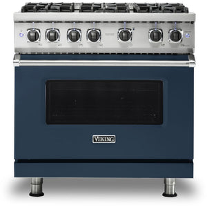 Viking 36-inch Freestanding Gas Range with GourmetGlo™ VGR536-6BSBLP IMAGE 1