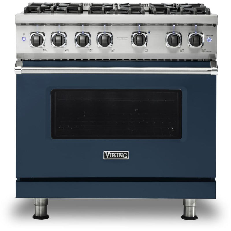 Viking 36-inch Freestanding Gas Range with GourmetGlo™ VGR536-6BSBLP IMAGE 1