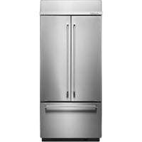 KitchenAid 36-inch, 20.8 cu.ft. Built-in French 3-Door Refrigerator with Internal Ice Maker KBFN506ESS IMAGE 1