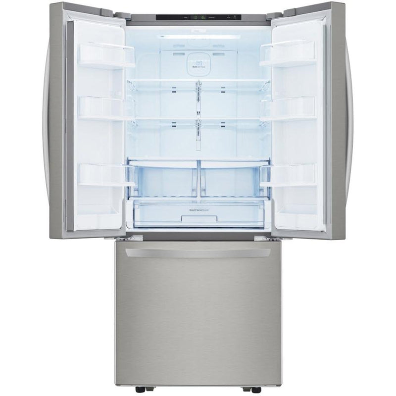 LG 30-inch, 21.8 cu.ft. Freestanding French 3-Door Refrigerator with SmartDiagnosis™ Technology LRFNS2200S IMAGE 4