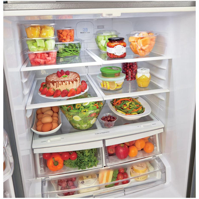 LG 30-inch, 21.8 cu.ft. Freestanding French 3-Door Refrigerator with SmartDiagnosis™ Technology LRFNS2200S IMAGE 9