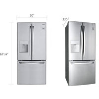 LG 30-inch, 21.8 cu.ft. Freestanding French 3-Door Refrigerator with External Water Dispensing System LRFWS2200S IMAGE 16