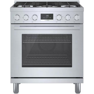 Bosch 30-inch Freestanding Dual Fuel Range with Convection Technology HDS8055C/01 IMAGE 1