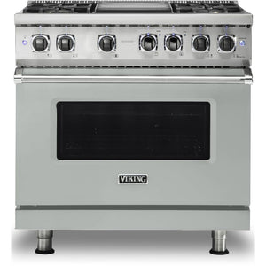 Viking 36-inch Freestanding Dual-Fuel Range with Vari-Speed Dual Flow™ Convection CVDR536-4GAG IMAGE 1
