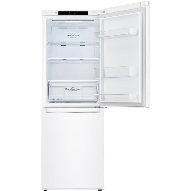 LG 24-inch, 10.8 cu.ft. Counter-Depth Bottom Freezer Refrigerator with Multi-Air Flow™ LRDNC1004W IMAGE 4