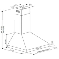 Broan 24-inch Designer Collection BWP1 Series Wall Mount Range Hood BWP1244SS IMAGE 9