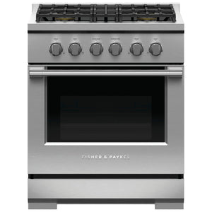 Fisher & Paykel 30-inch Freestanding Gas Range with Dual Flow Burners™ RGV3-304-L IMAGE 1