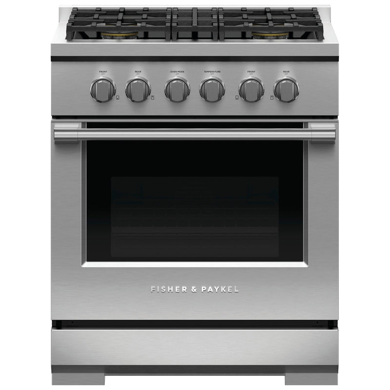 Fisher & Paykel 30-inch Freestanding Gas Range with Dual Flow Burners™ RGV3-304-L IMAGE 1