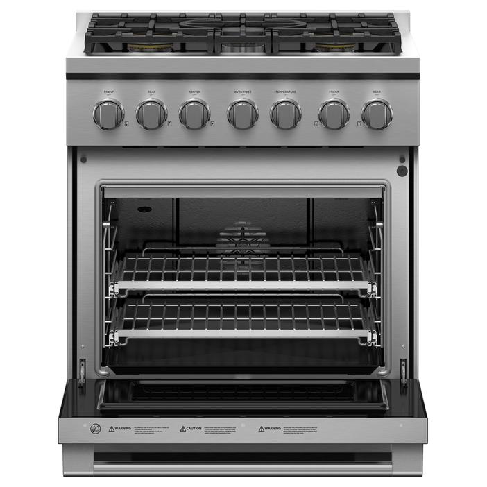 Fisher & Paykel 30-inch Freestanding Gas Range with Dual Flow Burners™ RGV3-305-N IMAGE 2