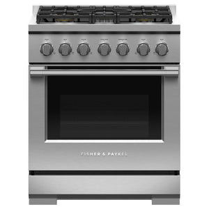 Fisher & Paykel 30-inch Freestanding Gas Range with Dual Flow Burners™ RGV3-305-L IMAGE 1