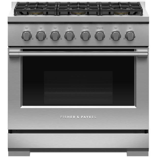 Fisher & Paykel 36-inch Freestanding Gas Range with Dual Flow Burners™ RGV3-366-L IMAGE 1