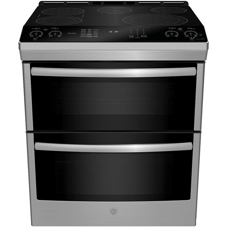 GE Profile 30-inch Slide-in Electric Range with True European Convection Technology PCS980YMFS IMAGE 1