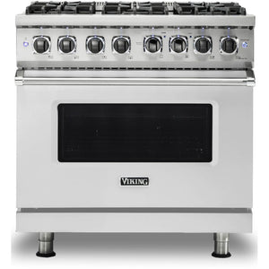 Viking 36-inch Freestanding Dual-Fuel Range with Vari-Speed Dual Flow™ Convection CVDR536-6BSS IMAGE 1