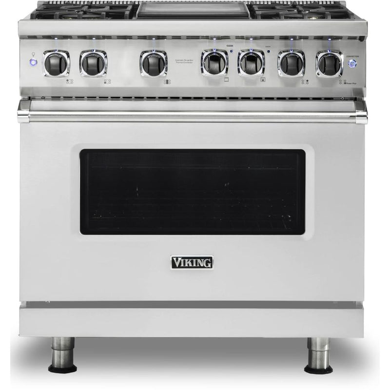 Viking 36-inch Freestanding Dual-Fuel Range with Vari-Speed Dual Flow™ Convection CVDR536-4GSS IMAGE 1