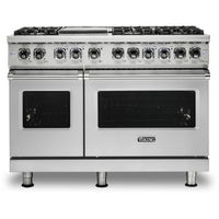 Viking 48-inch Freestanding Dual-Fuel Range with TruConvec™ Convection Cooking CVDR548-6GSS IMAGE 1