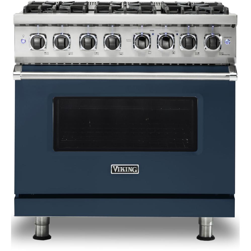 Viking 36-inch Freestanding Dual-Fuel Range with Vari-Speed Dual Flow™ Convection CVDR536-6BSB IMAGE 1