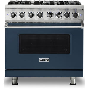 Viking 36-inch Freestanding Dual-Fuel Range with Vari-Speed Dual Flow™ Convection CVDR536-6BSB IMAGE 1