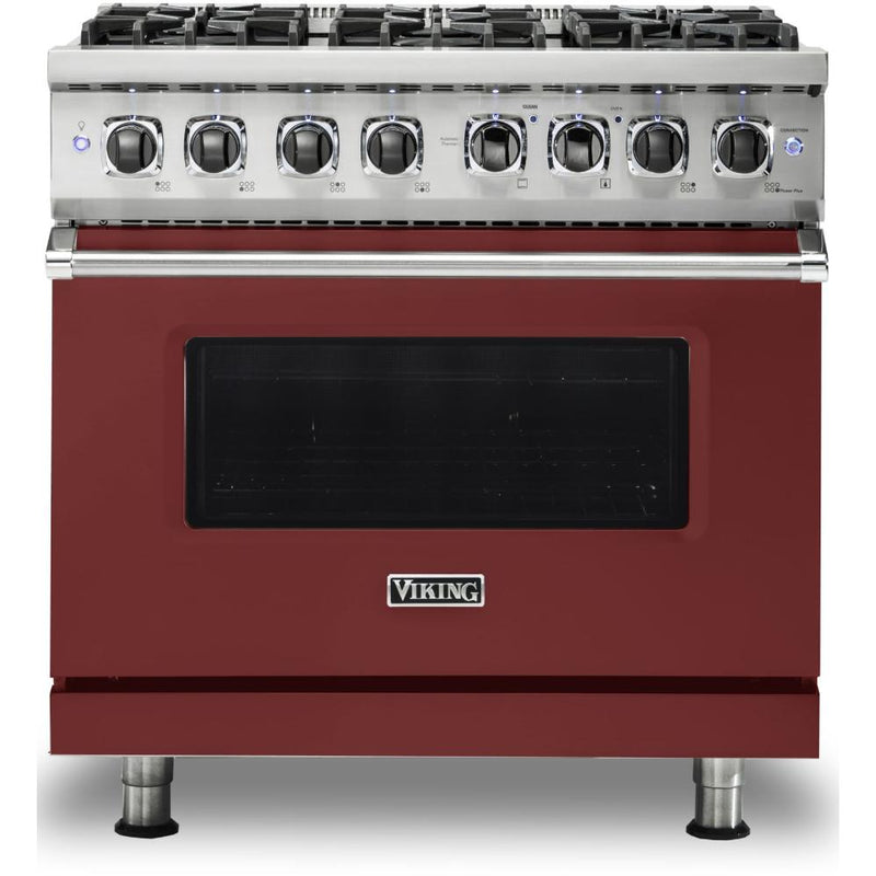 Viking 36-inch Freestanding Dual-Fuel Range with Vari-Speed Dual Flow™ Convection CVDR536-6BRE IMAGE 1