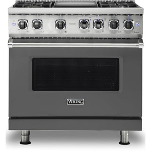 Viking 36-inch Freestanding Dual-Fuel Range with Vari-Speed Dual Flow™ Convection CVDR536-4GDGLP IMAGE 1