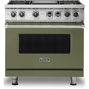 Viking 36-inch Freestanding Dual-Fuel Range with Vari-Speed Dual Flow™ Convection CVDR536-4GCY IMAGE 1